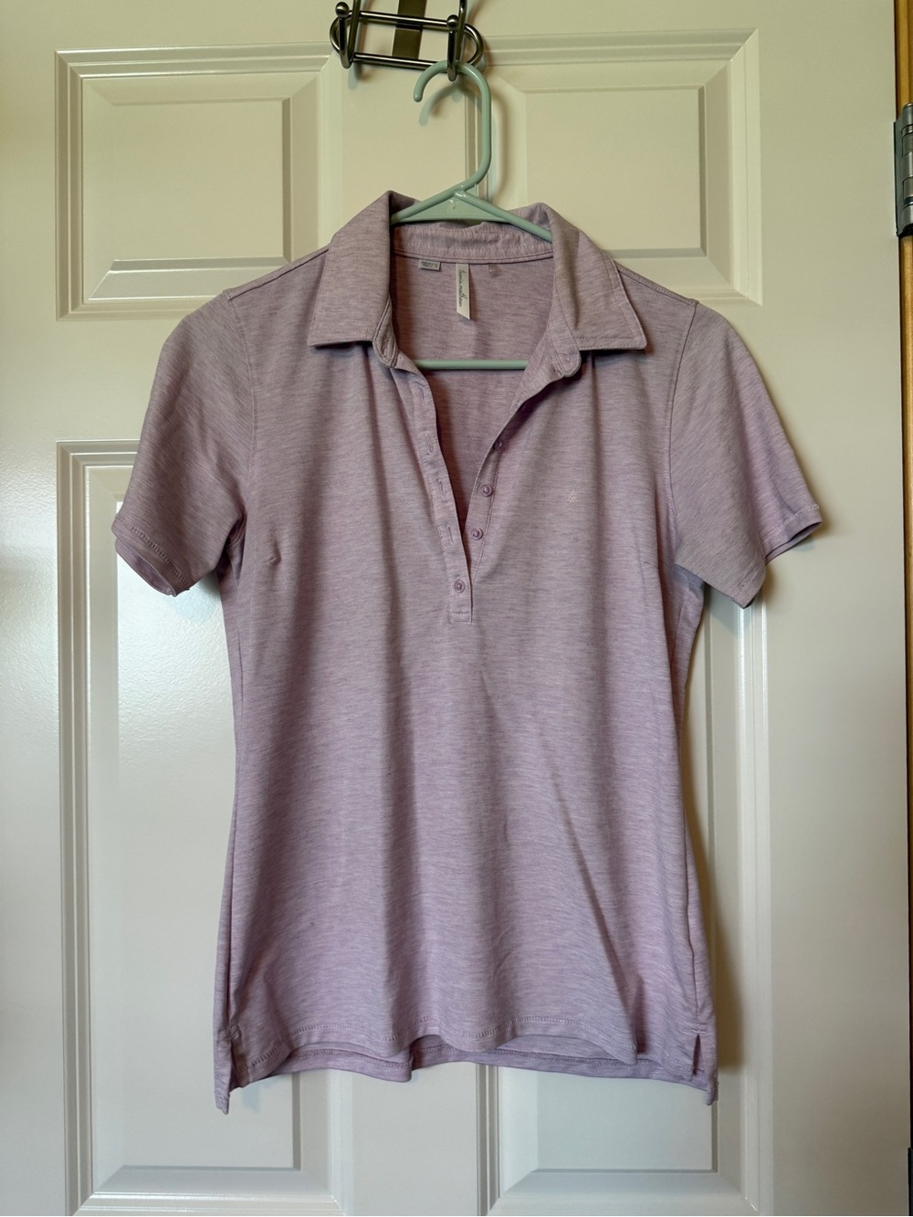 Travis Mathew Light Lavender Button-Down Polo Top - Women